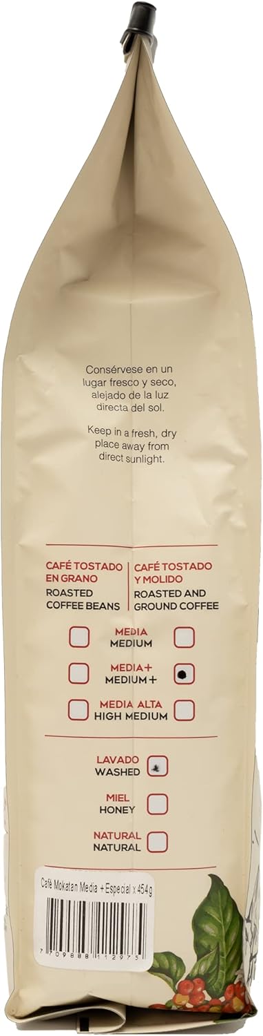 Café Mokatan, Café Tostado, Tostión Media, 100% Café Colombiano, Tostión Media, 454 g