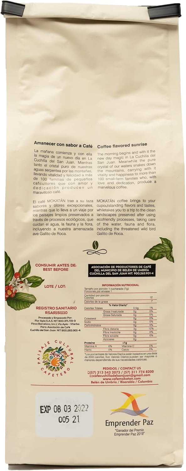 Café Mokatan, Café Tostado, Tostión Media, 100% Café Colombiano, Tostión Media, 454 g