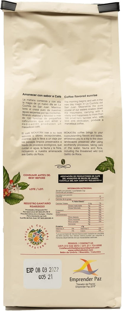 Café Mokatan, Café Tostado, Tostión Media, 100% Café Colombiano, Tostión Media, 454 g