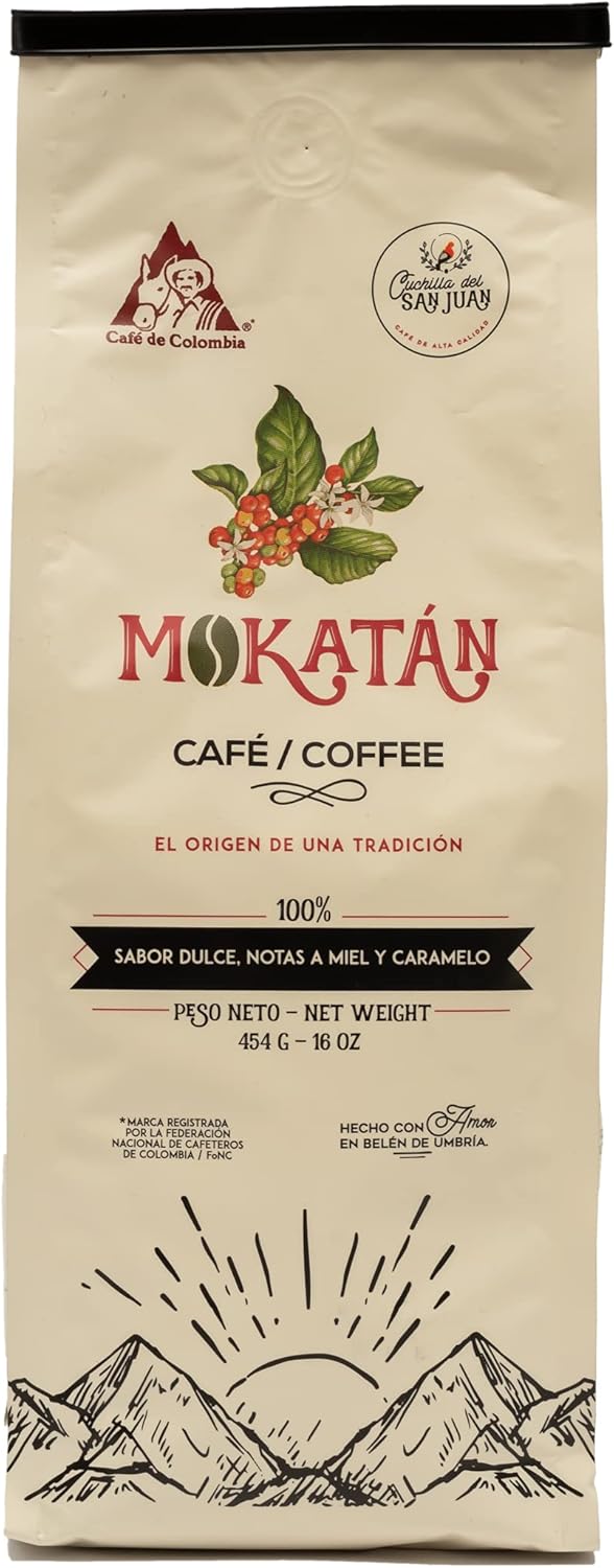 Café Mokatan, Café Tostado, Tostión Media, 100% Café Colombiano, Tostión Media, 454 g